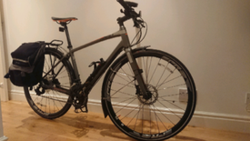 giant rapid 3 2018 flat bar road bike grey